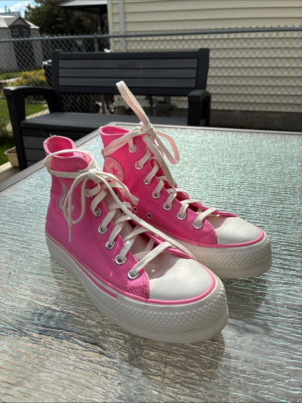 Converse Chuck Taylor All Star Pink Platform High Top Sneakers Size 5.5